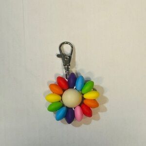 Colorful Flower Keychain Accessory